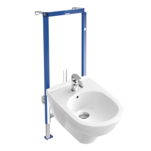 Pack bidet suspendu VILLEROY & BOCH O.Novo + Bâti-support sol et mur Vi-connect
