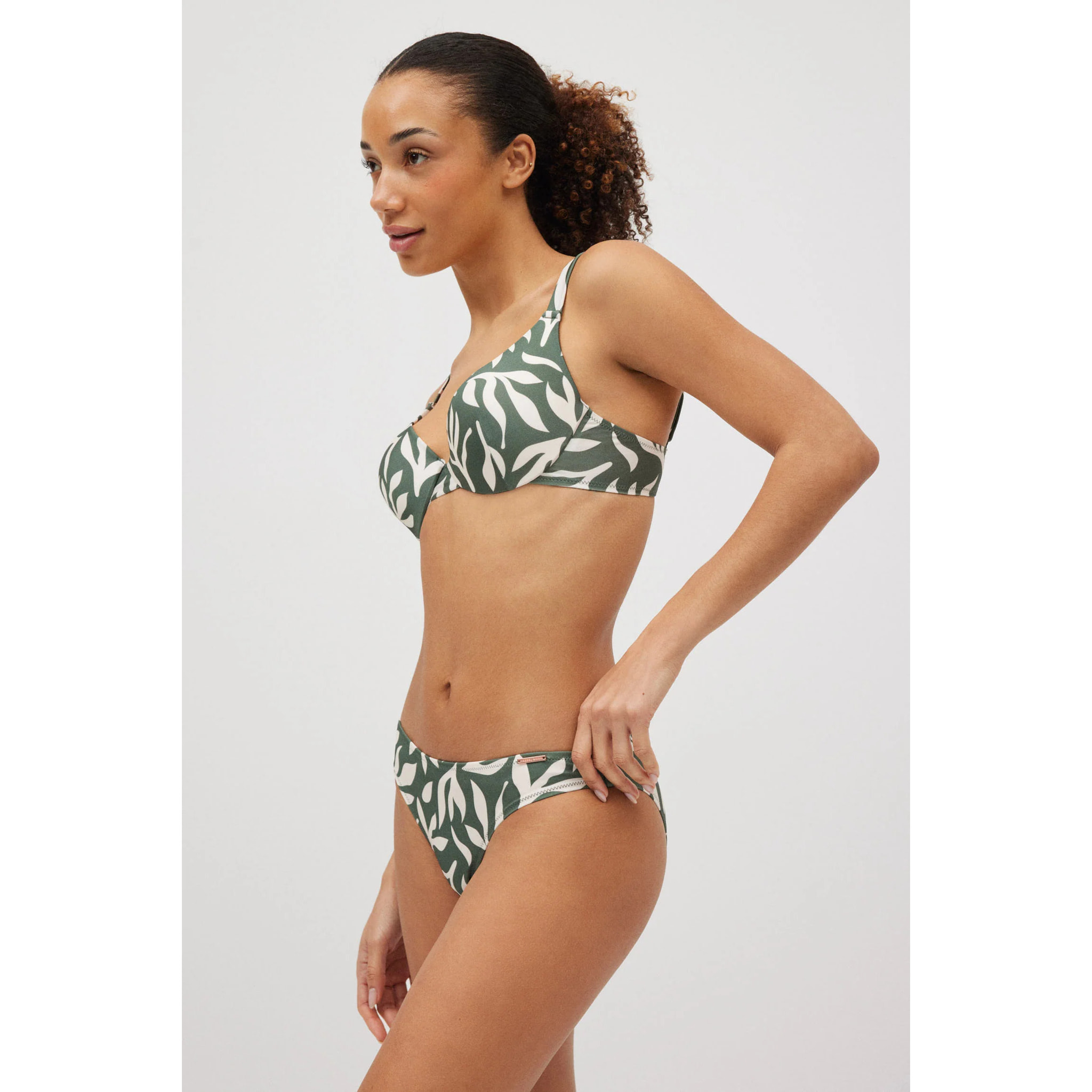 Set bikini glitterato con spalline larghe