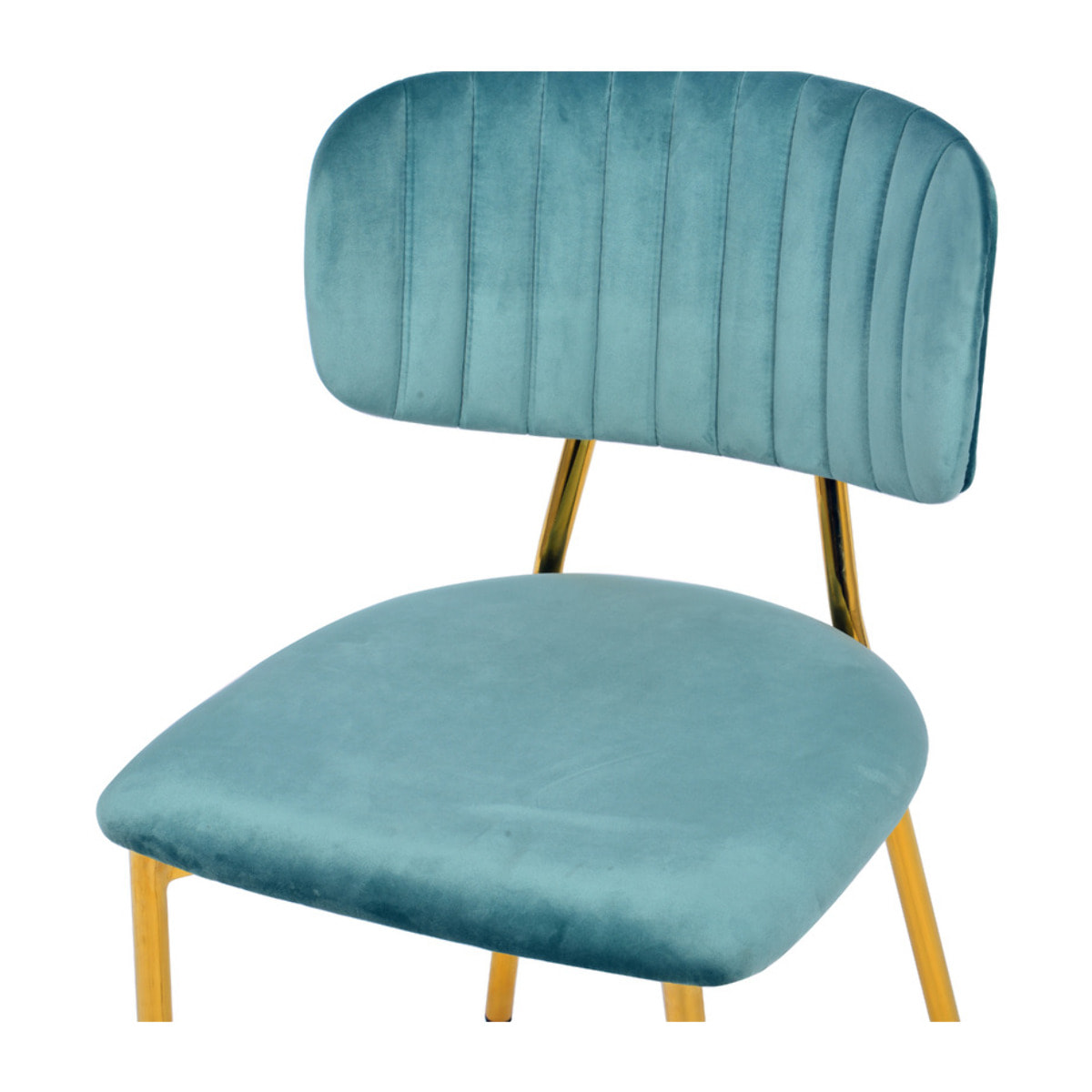 Set di 2 sedie Giselle in velluto menta e metallo dorato
