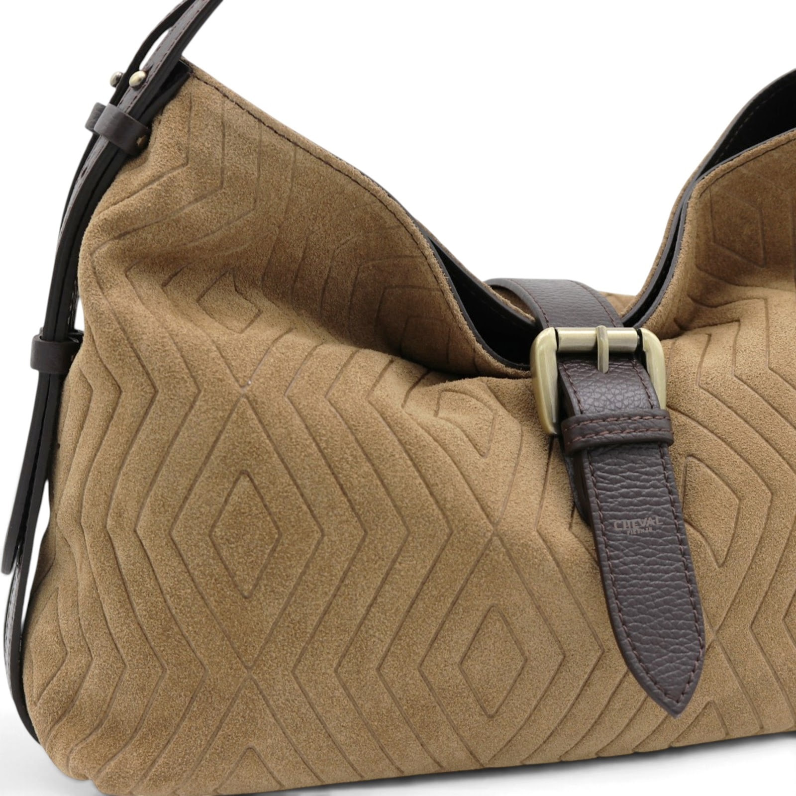 Borsa a Spalla Cheval Firenze Cloe Suede Taupe