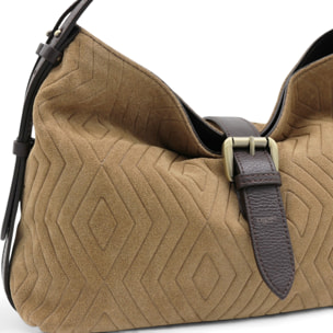 Borsa a Spalla Cheval Firenze Cloe Suede Taupe