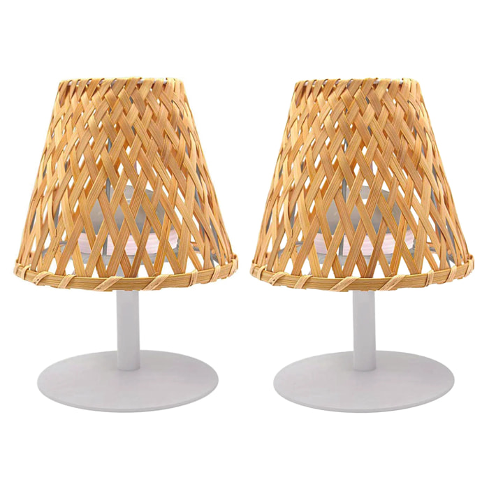 2 Lampe de table sans fil IBIZA H26CM