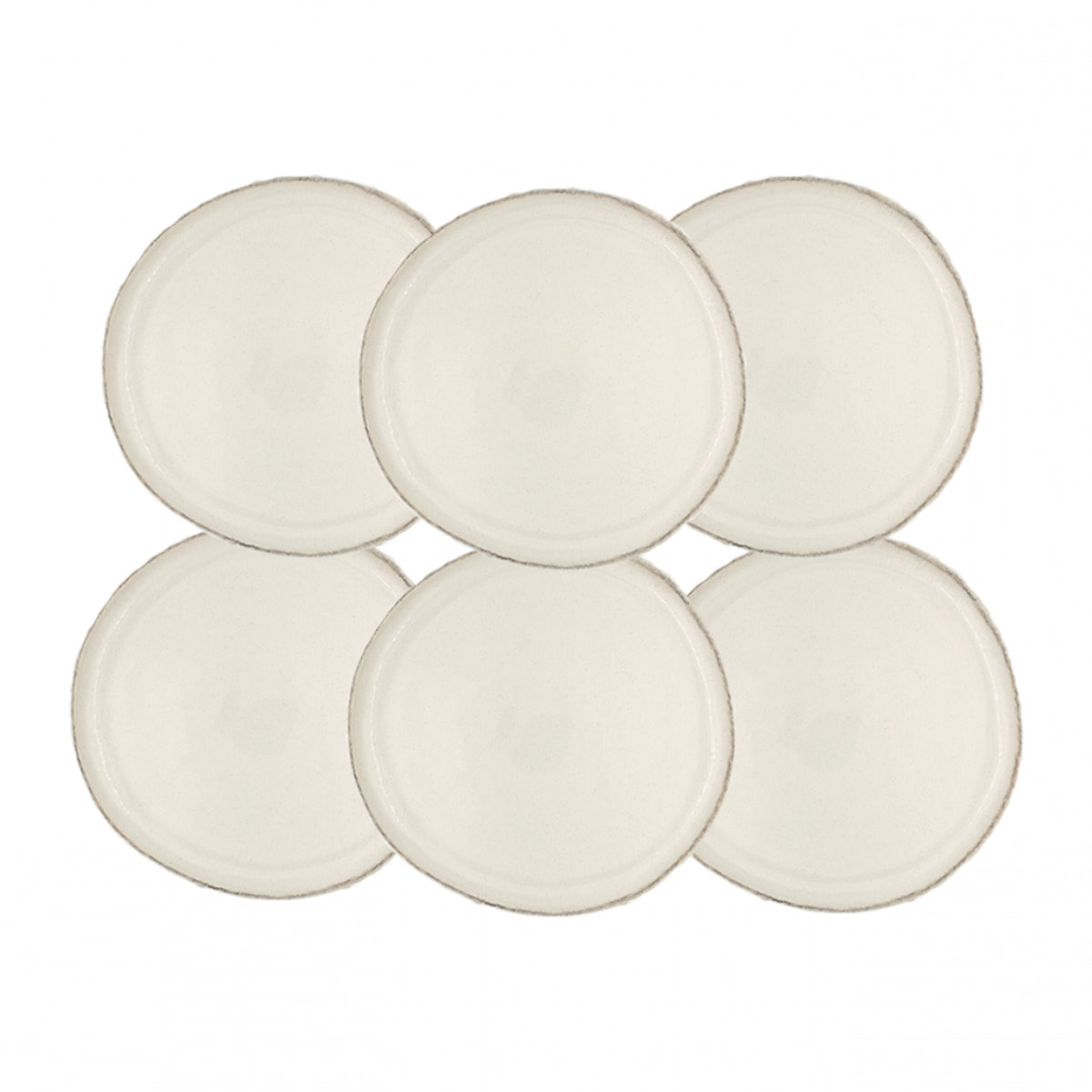 Lot de 6 petites assiettes, COTON