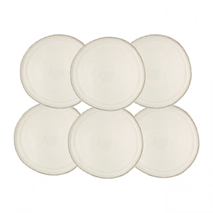 Lot de 6 petites assiettes, COTON