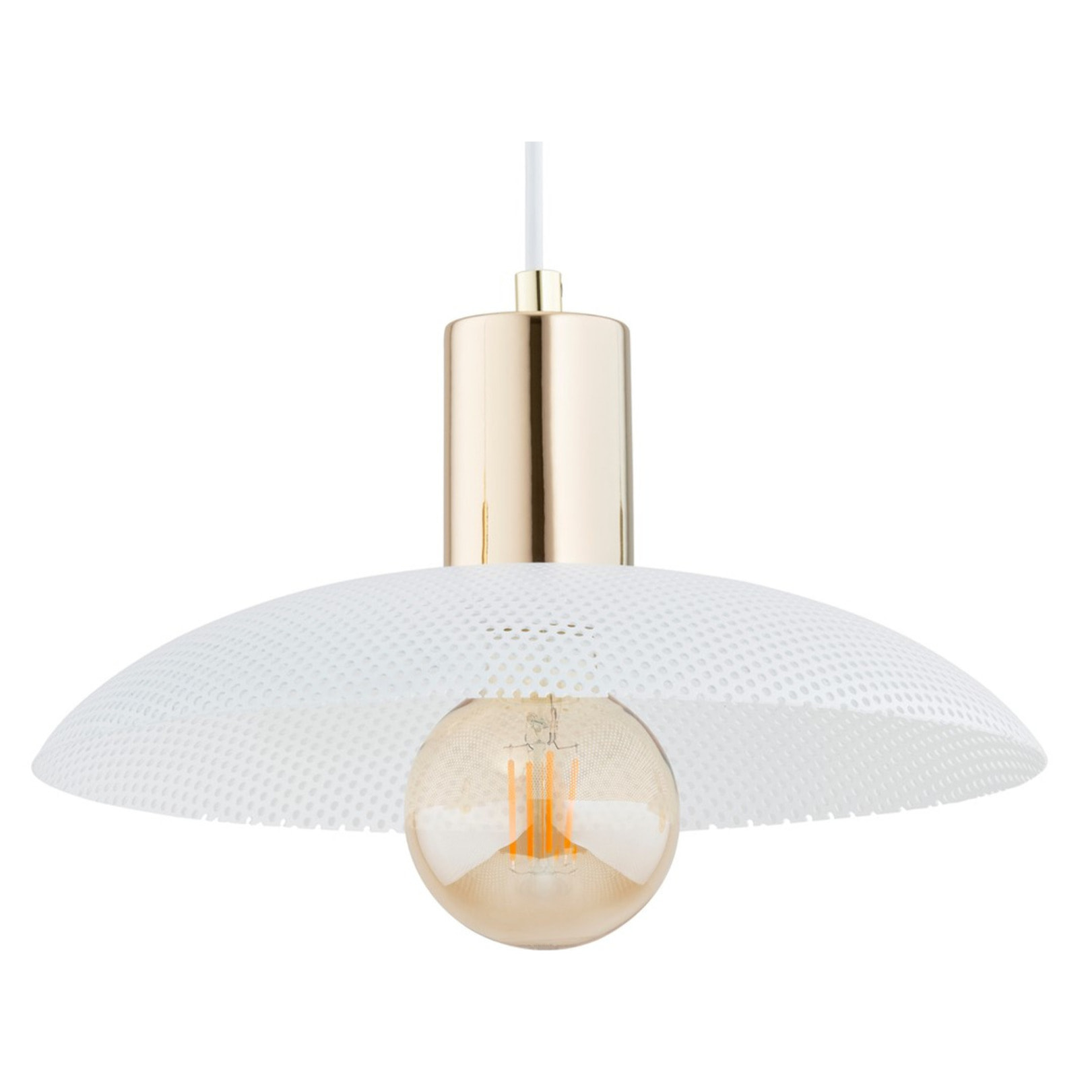 Lampada a sospensione SPIRIT a tre luci in acciaio bianco