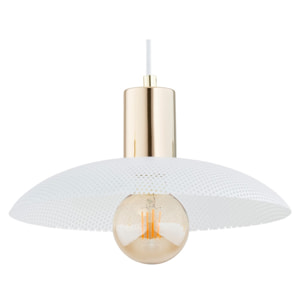 Lampada a sospensione SPIRIT a tre luci in acciaio bianco