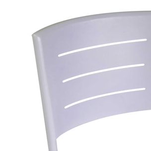 Sedia Vacchetti Delta in alluminio bianco cm45x59,5h85