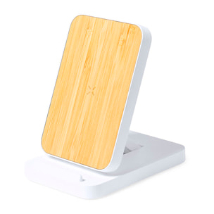 Caricabatterie wireless Nature Bamboo da 15 W. Ricarica rapida