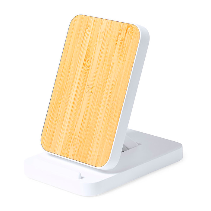 Caricabatterie wireless Nature Bamboo da 15 W. Ricarica rapida