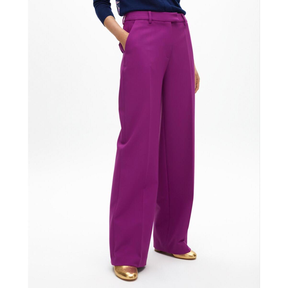 Pantaloni da completo dritti in tessuto confortevole