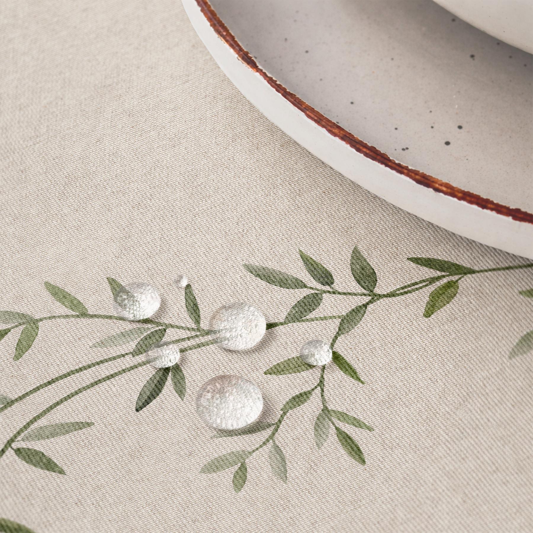 Nappe anti-taches SENDA VERT - en 100 % coton