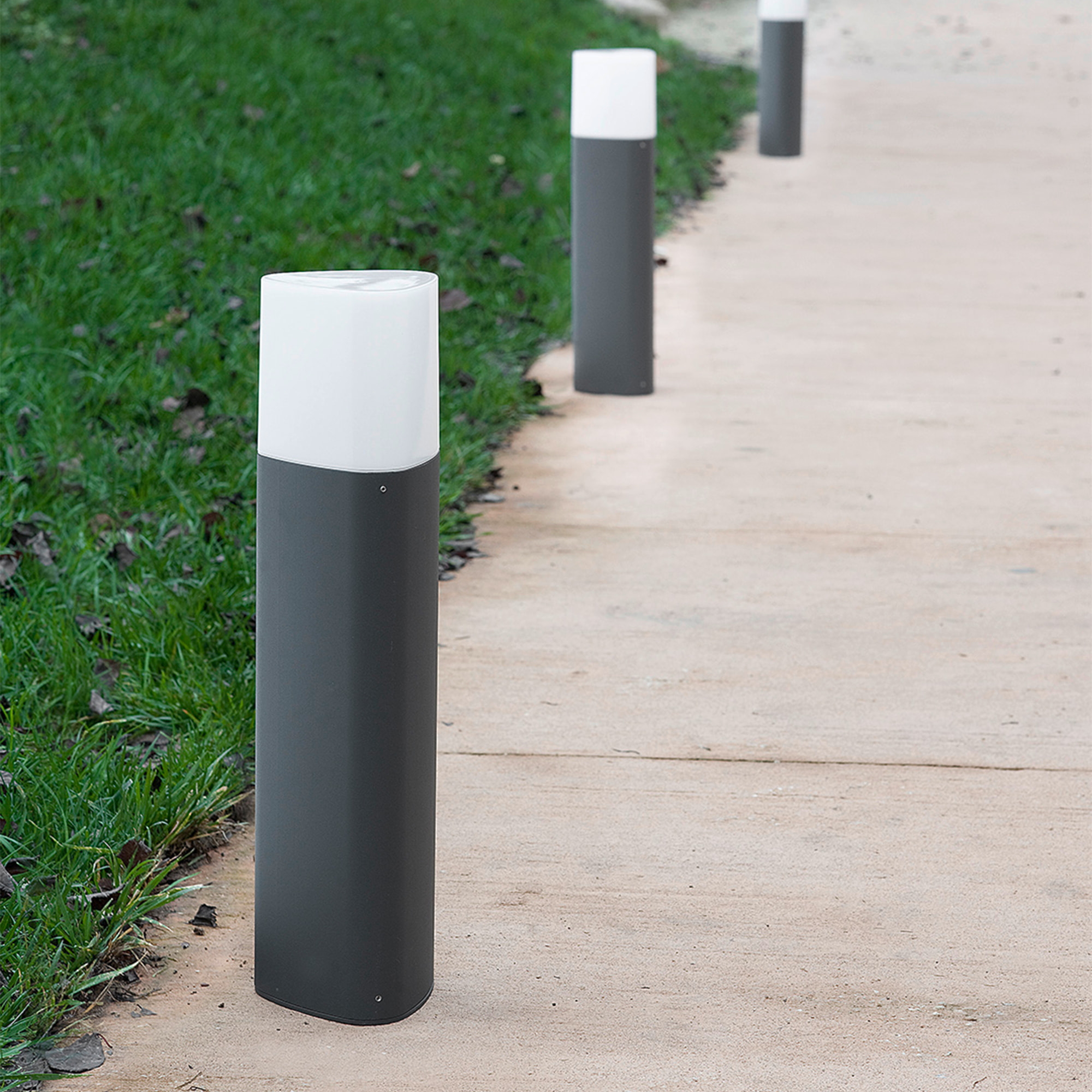 Forlight Baliza Ip44 Mandela 500Mm E27 23W Gris Urbano 1500Lm