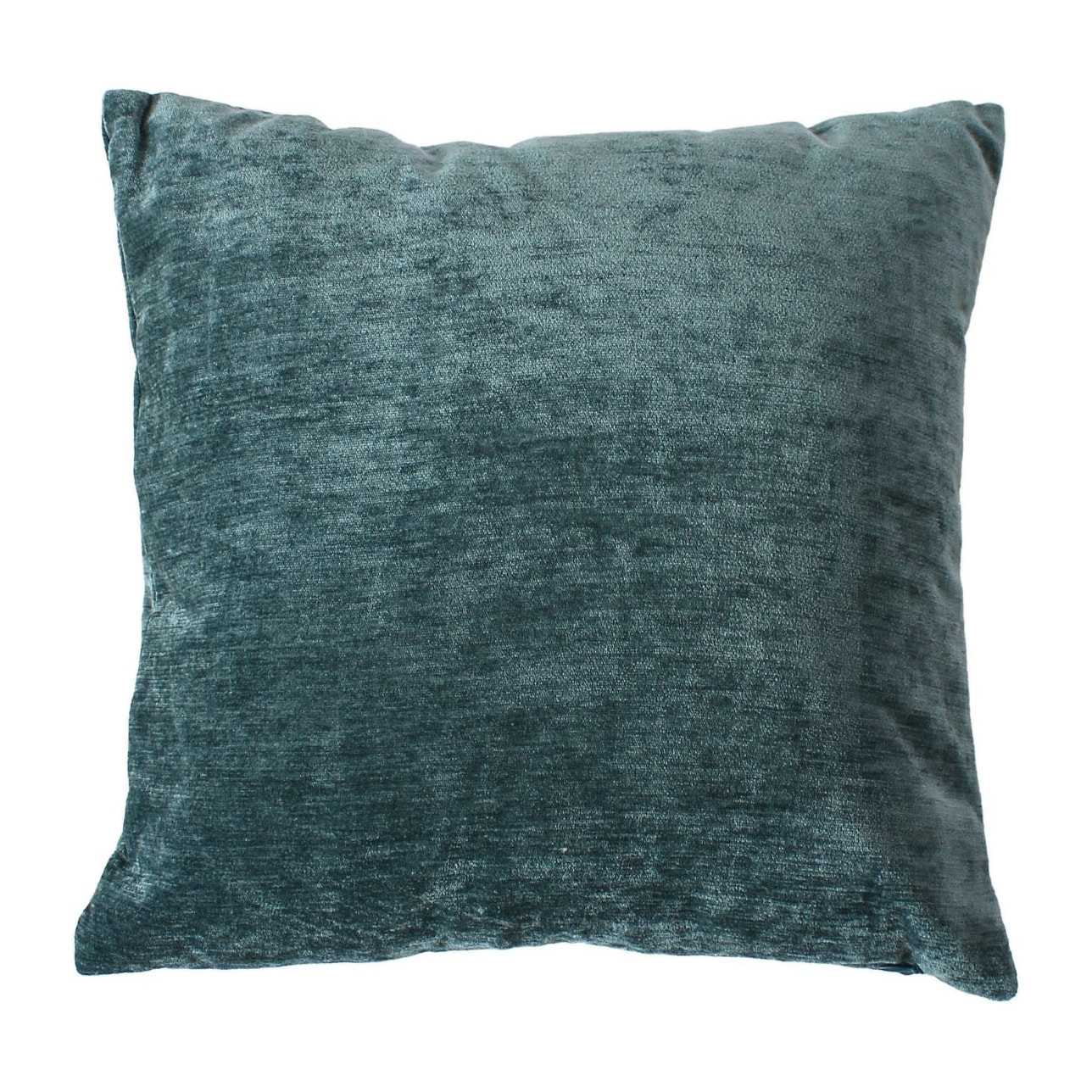 Coussin déhoussable en velours - Bleu Canard
