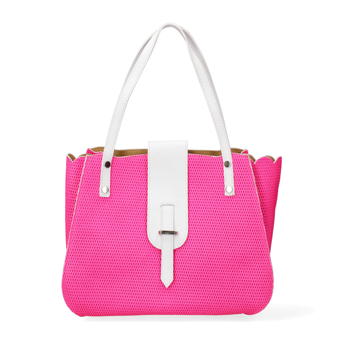 Borsa a spalla da donna - Modello Palermo - Vera pelle - 32.0 x 26.0 x 13.0 cm