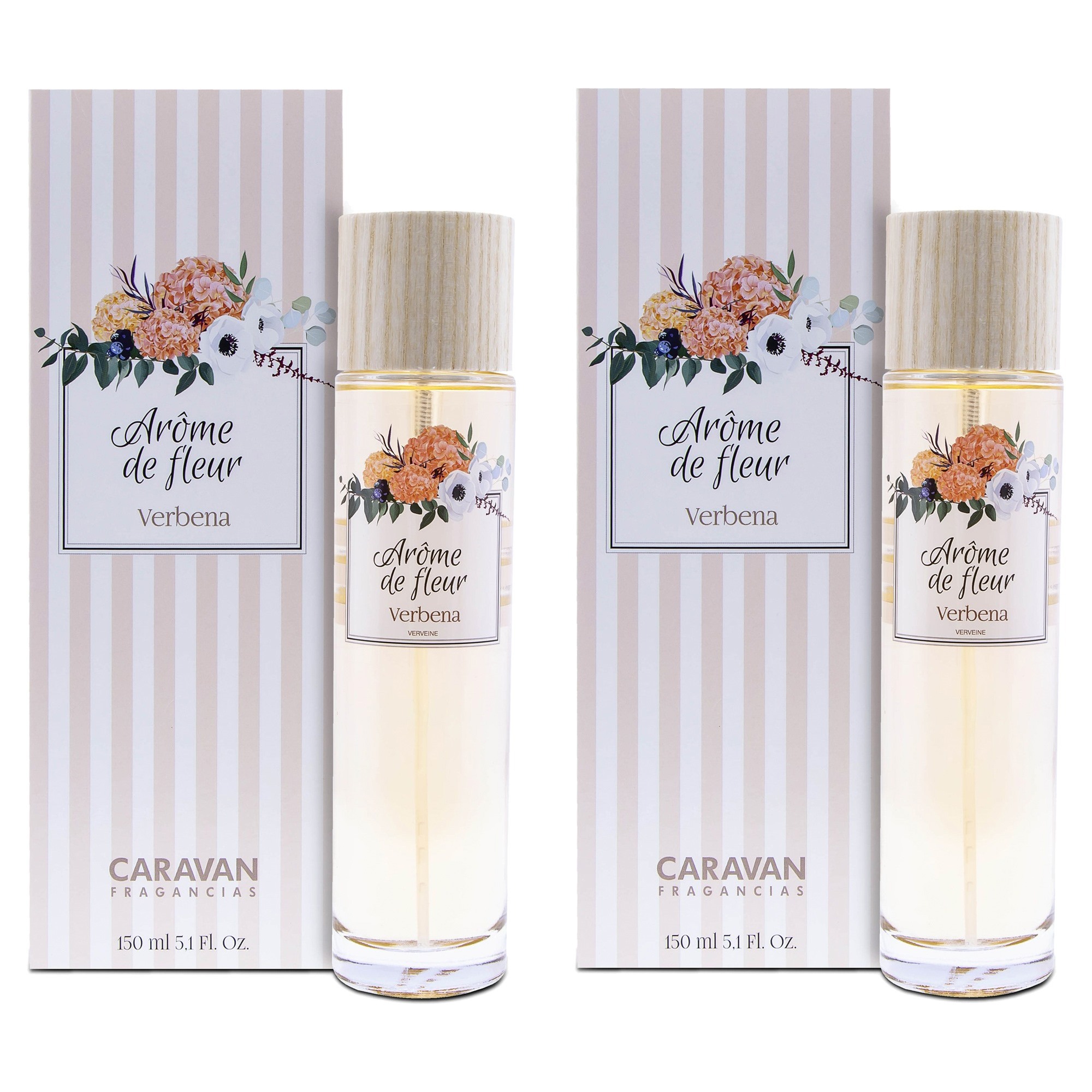 Set de 2 frascos 150 ml caravan arome de fleur verbena