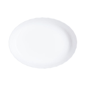 Plat à four ovale blanc 32X24cm Smart Cuisine Trianon 250°C  - Luminarc - Opale culinaire extra léger et résistant