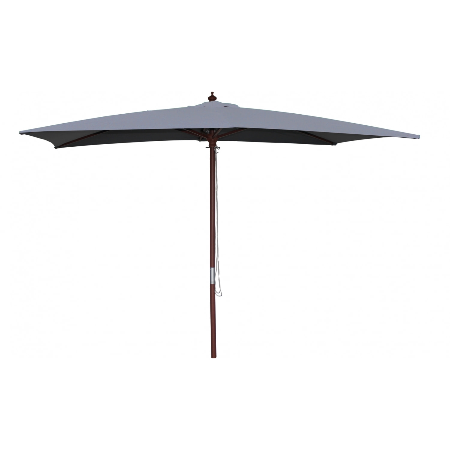 Parasol en bois rectangulaire toile grise PARMA