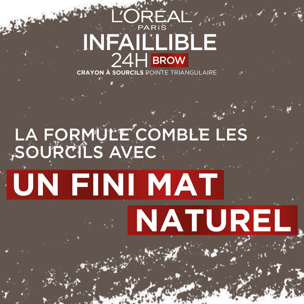 L'Oréal Paris Infaillible 24H Brow Crayon à Sourcils Pointe Triangulaire 7 Blonde 1g