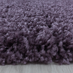 Tapis poils longs shaggy tissé motif uni RIBI