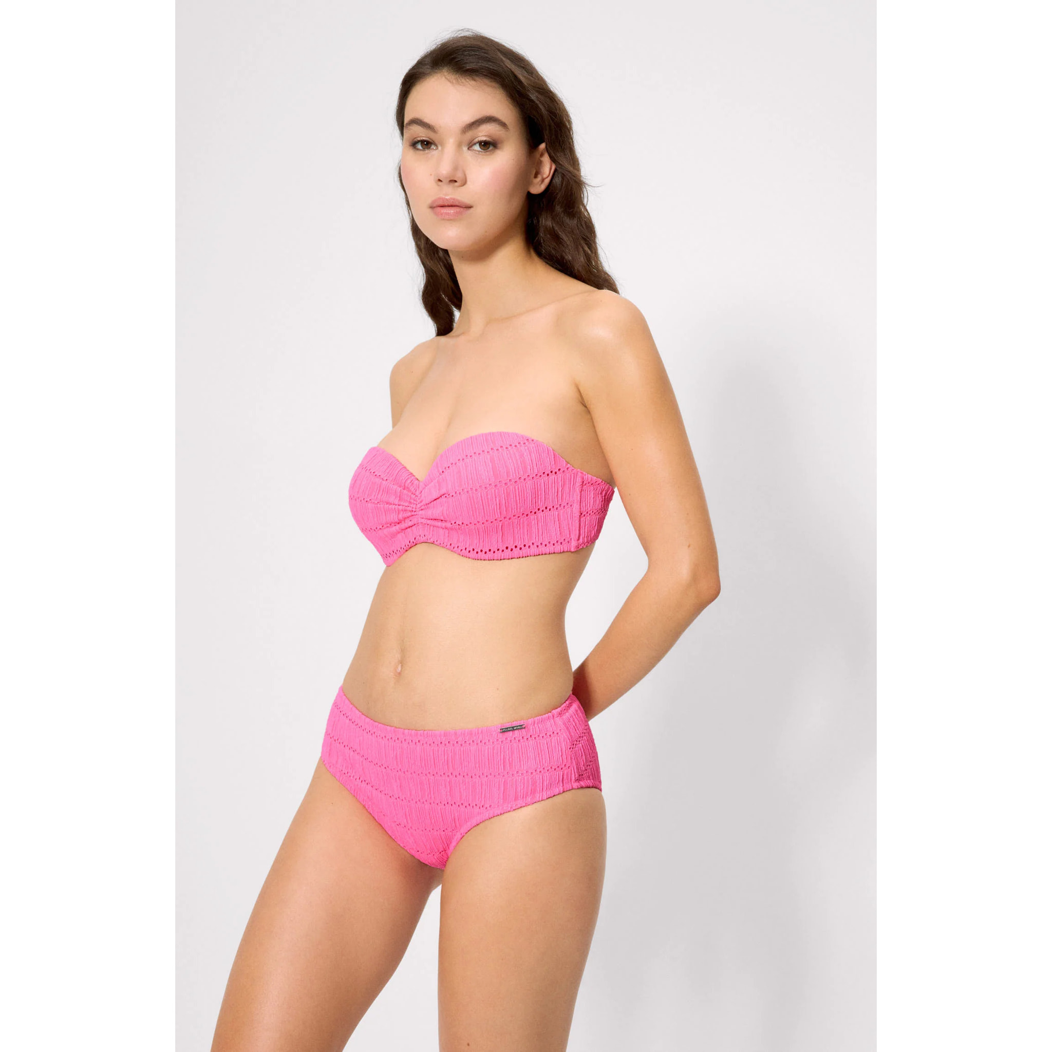 Slip bikini midi Rosa