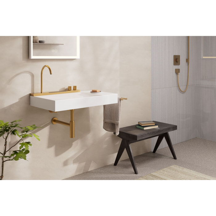 Siphon design Lavabo Flowstar S, Bronze brossé