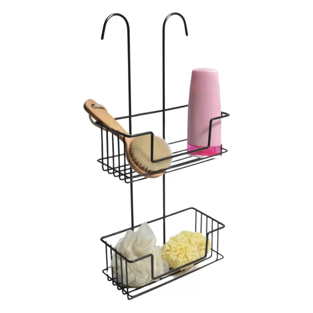 ETAGERE DE DOUCHE A SUSPENDRE NOIR MAT SERGIO 2NV MSV