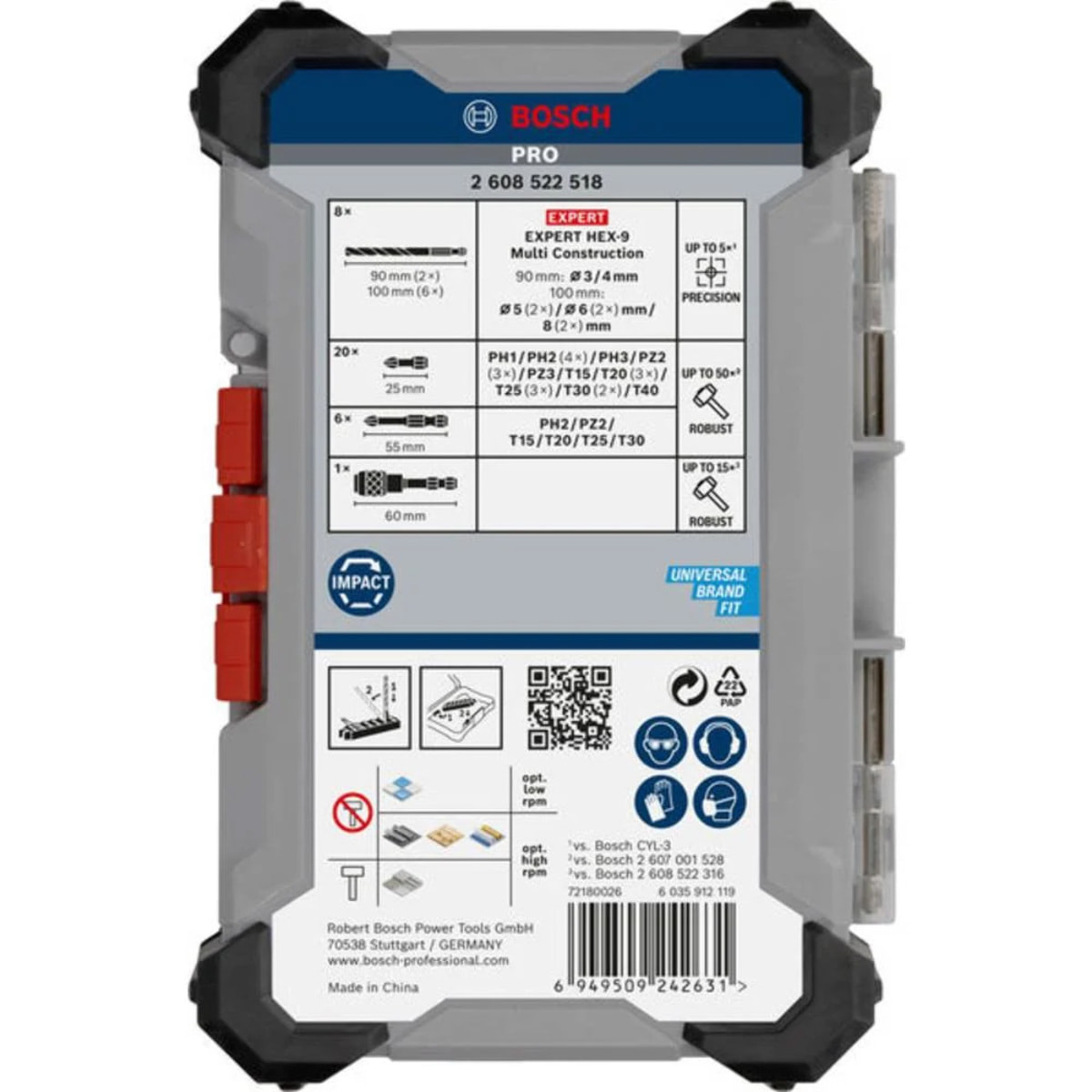 Embouts de vissage PRO impact et SET de forets multi-construction, 35 pcs. - BOSCH - 2608522518
