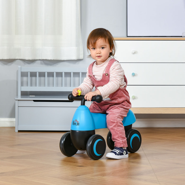 Correpasillos de Equilibrio Niños 18-36 Meses con 4 Ruedas Regalo 54x26x38cm Azul