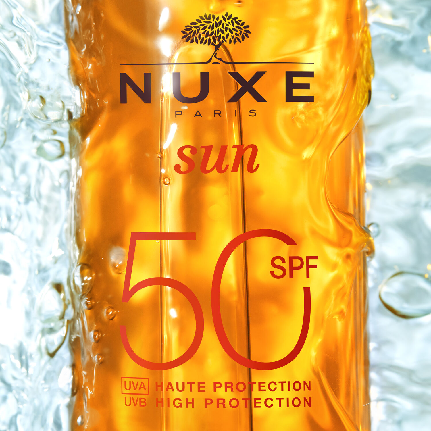 Nuxe Sun  - Huile solaire bronzante haute protection SPF50 - Tous types de peaux - 150ml