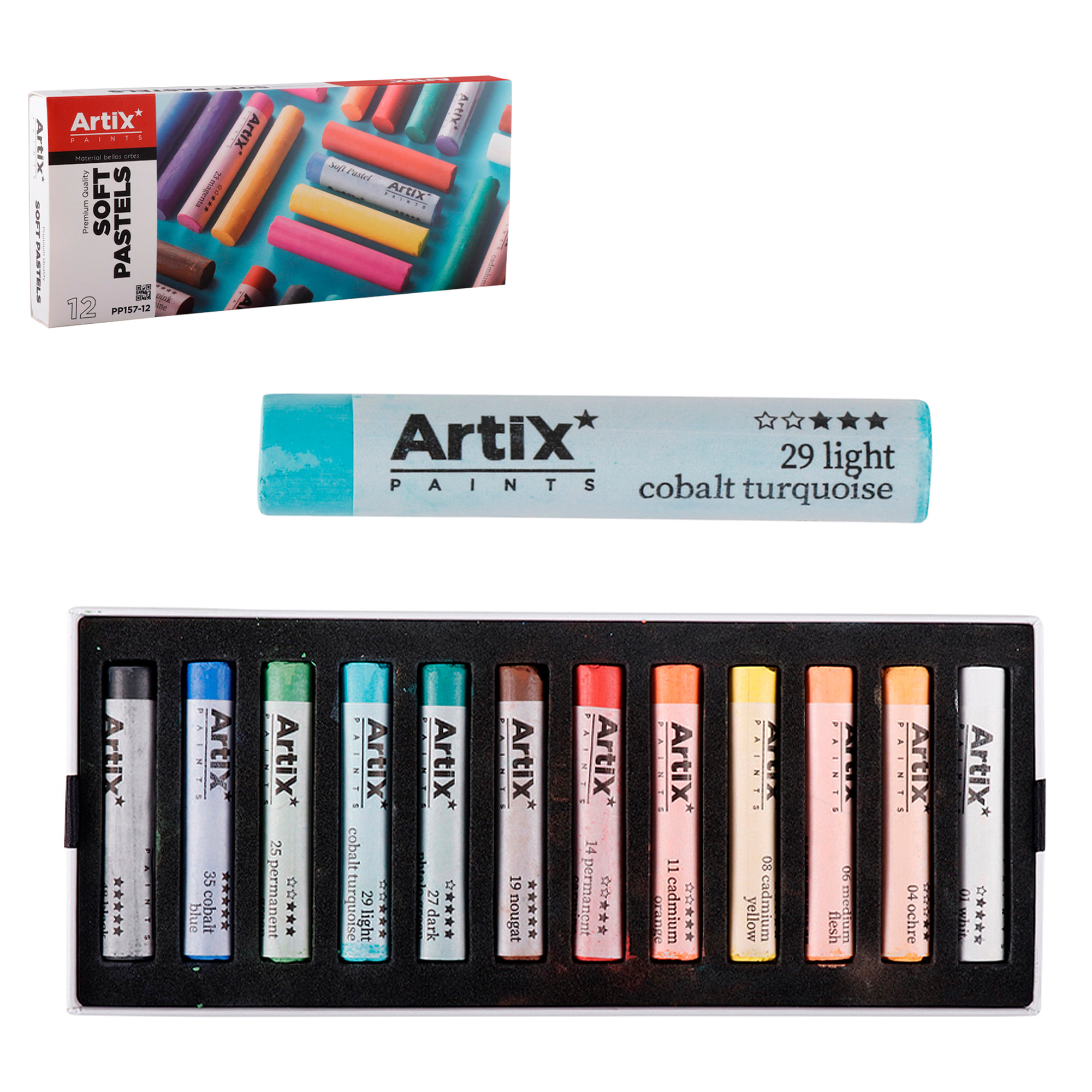 PITTURA PASTELLO ROTONDO 12 COLORI