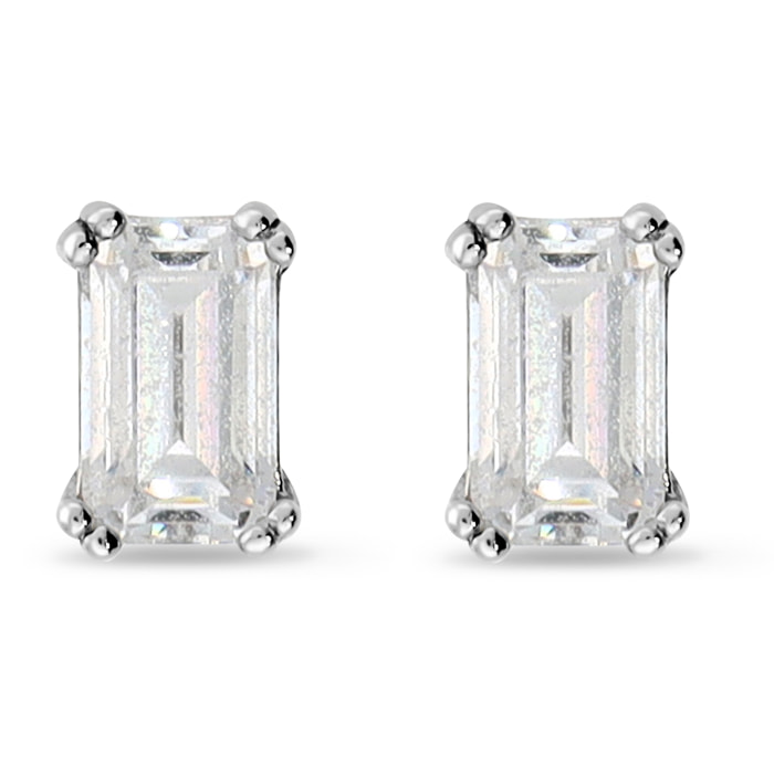 Orecchini in Argento 925 con Cubic Zirconia a Baguette