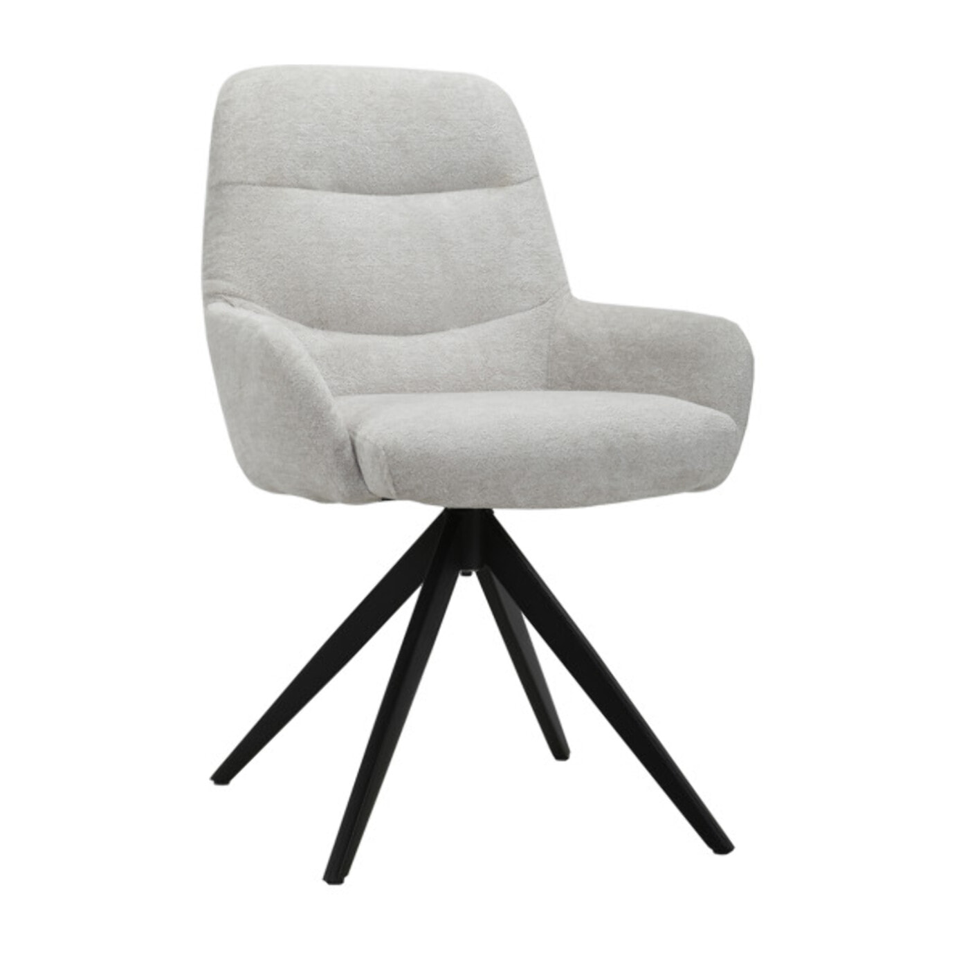 Chaise rotative 360 avec accoudoirs et pieds métal - 2 coloris - OSMAN