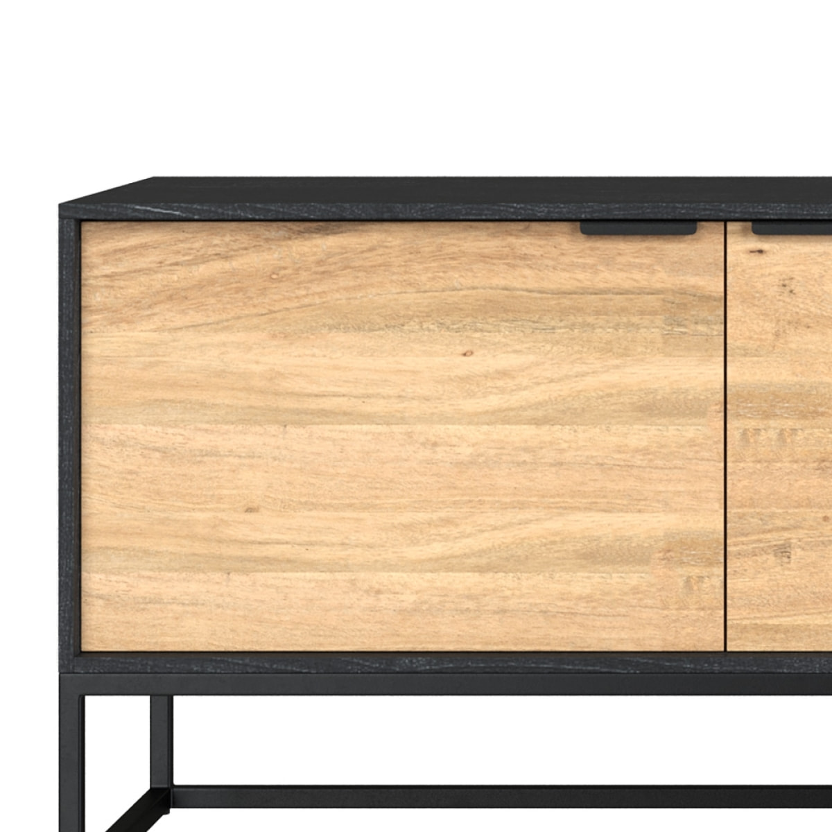 Meuble TV en bois d'acacia et pieds en métal 125 cm - Jakson