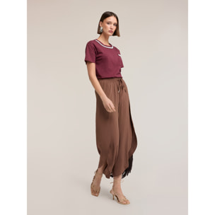 Motivi - T-shirt con ricamo di perline - Bordeaux