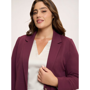 Fiorella Rubino - Blazer destrutturato in tessuto stretch - Bordeaux