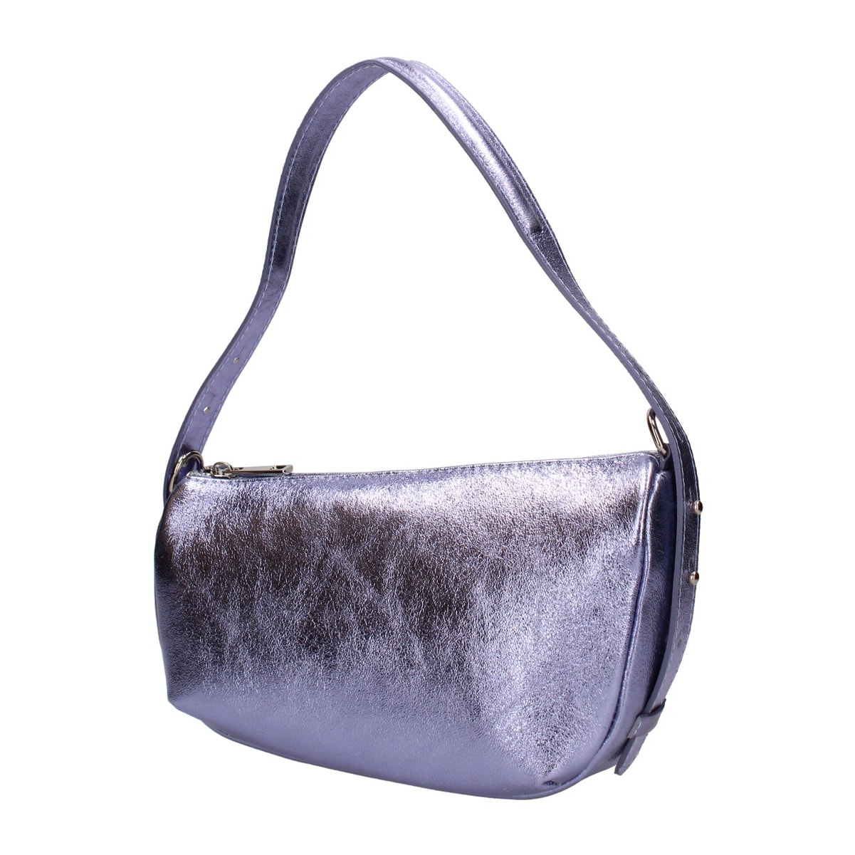 Borsa a spalla da donna - Modello False - Vera pelle e metallo - 26.0 x 15.0 x 10.0 cm