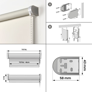 Enrollable Opaco ROLL-UP Marfil