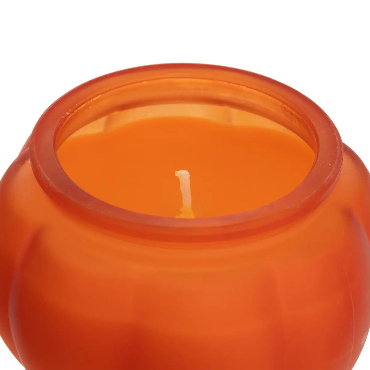 Bougie parfumée citrouille verre D.8,5cm assorti