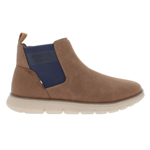 Armata di Mare Scarpe Uomo Stivaletti Chelsea Boots con Soletta Rimovibile in Memory Foam AMU W24L634 Cognac