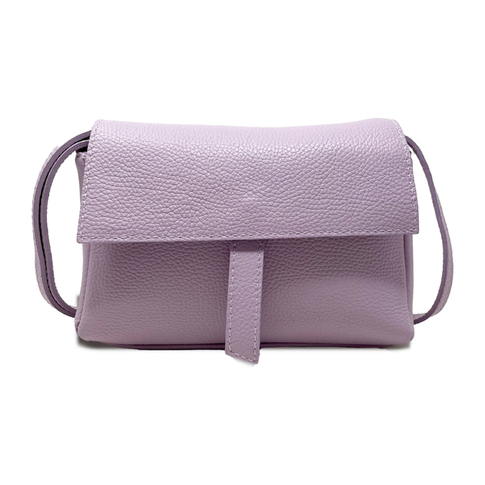 Chicca Borse - Tracollina Clutch Donna in Vera Pelle - Colore Lilla