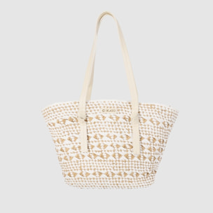 Bolso - Blanco - Medida: 36 cm x 25 cm x 15 cm