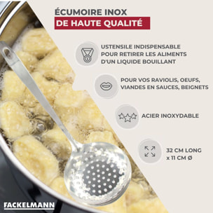 Ensemble de 2 Ecumoires inox 32 cm Fackelmann Oxford