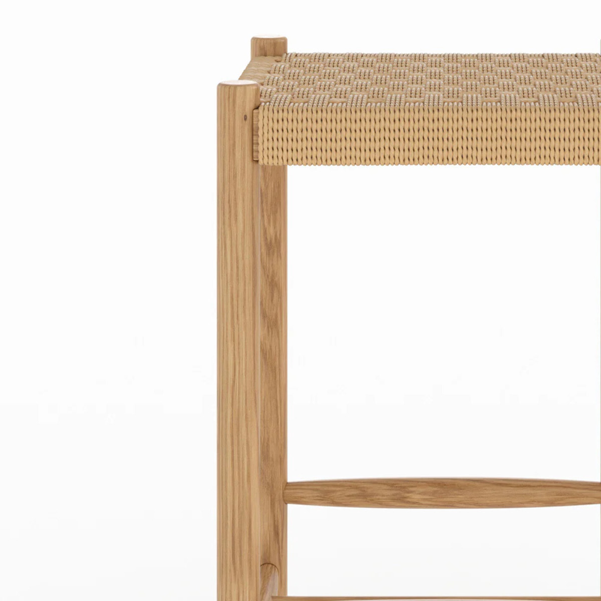 Tabouret pour îlot central 65 cm en tressage et bois - Kepler