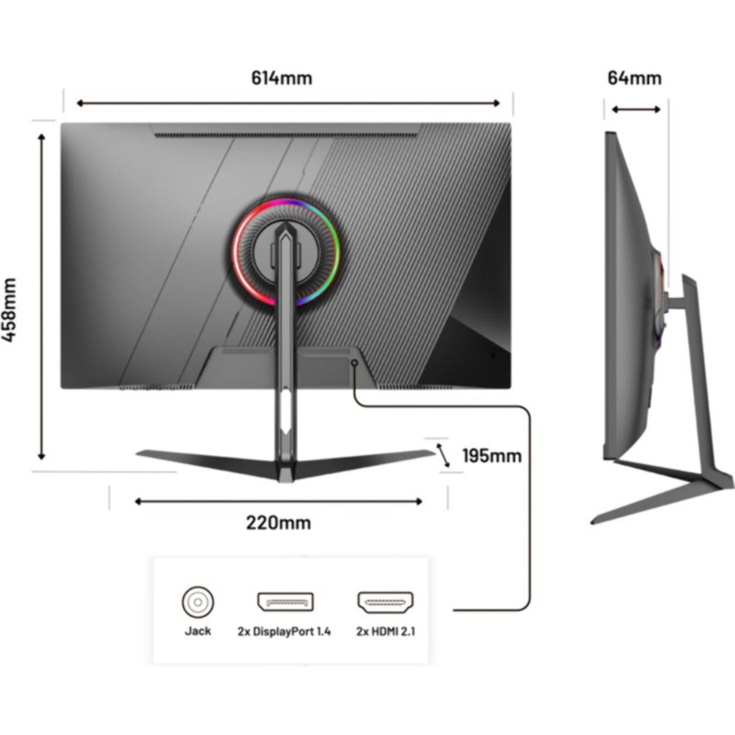 Ecran PC Gamer JAPANNEXT JN-IPS27G1632UF 27'' IPS 4K 160 Hz 160 Hz