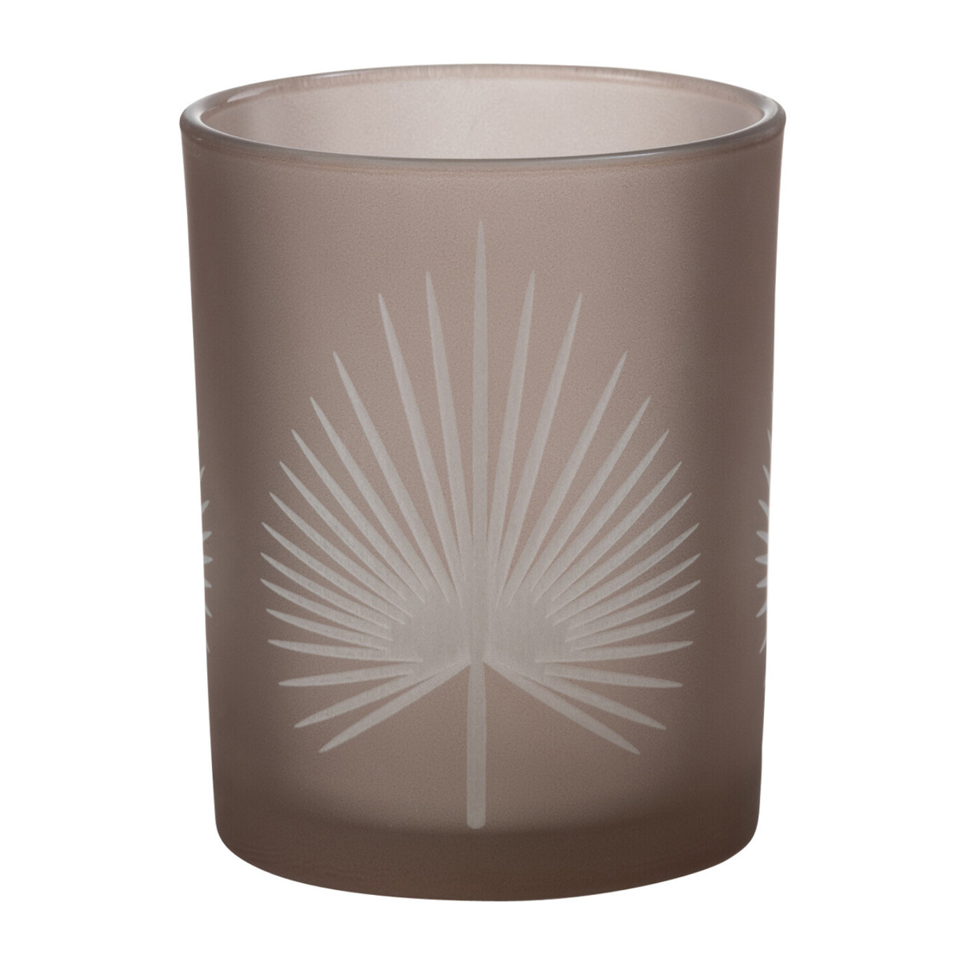 J-Line photophore Feuilles De Palmier - verre - beige - medium