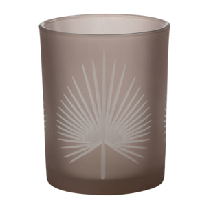 J-Line photophore Feuilles De Palmier - verre - beige - medium