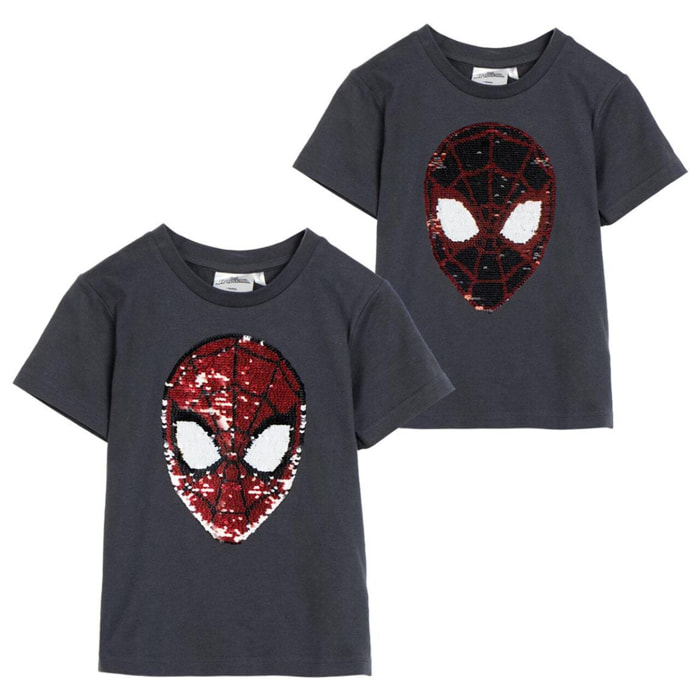 Camiseta Corta Spiderman - Color Gris
