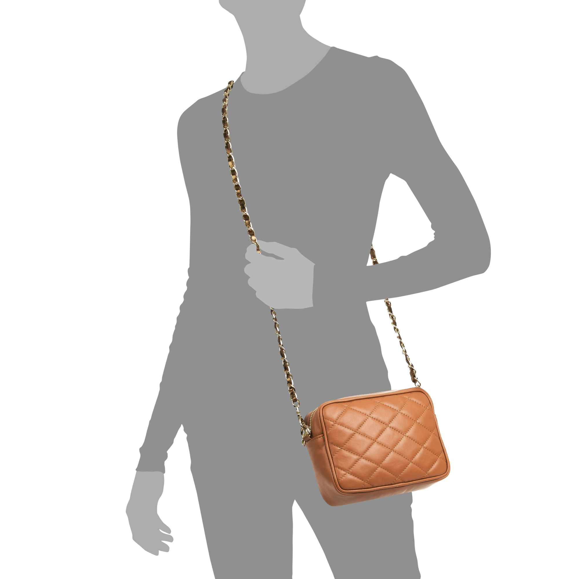 Cleopatra Bolso bandolera Mujer.Piel auténtica Piel Acolchada