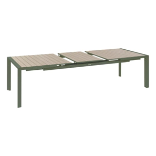 Table de jardin 10 places Evasion extensible beige lin/laurier