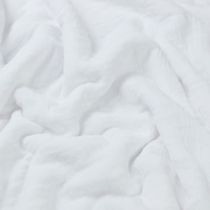 Plaid gasa y borreguito Galan color blanco Poliéster